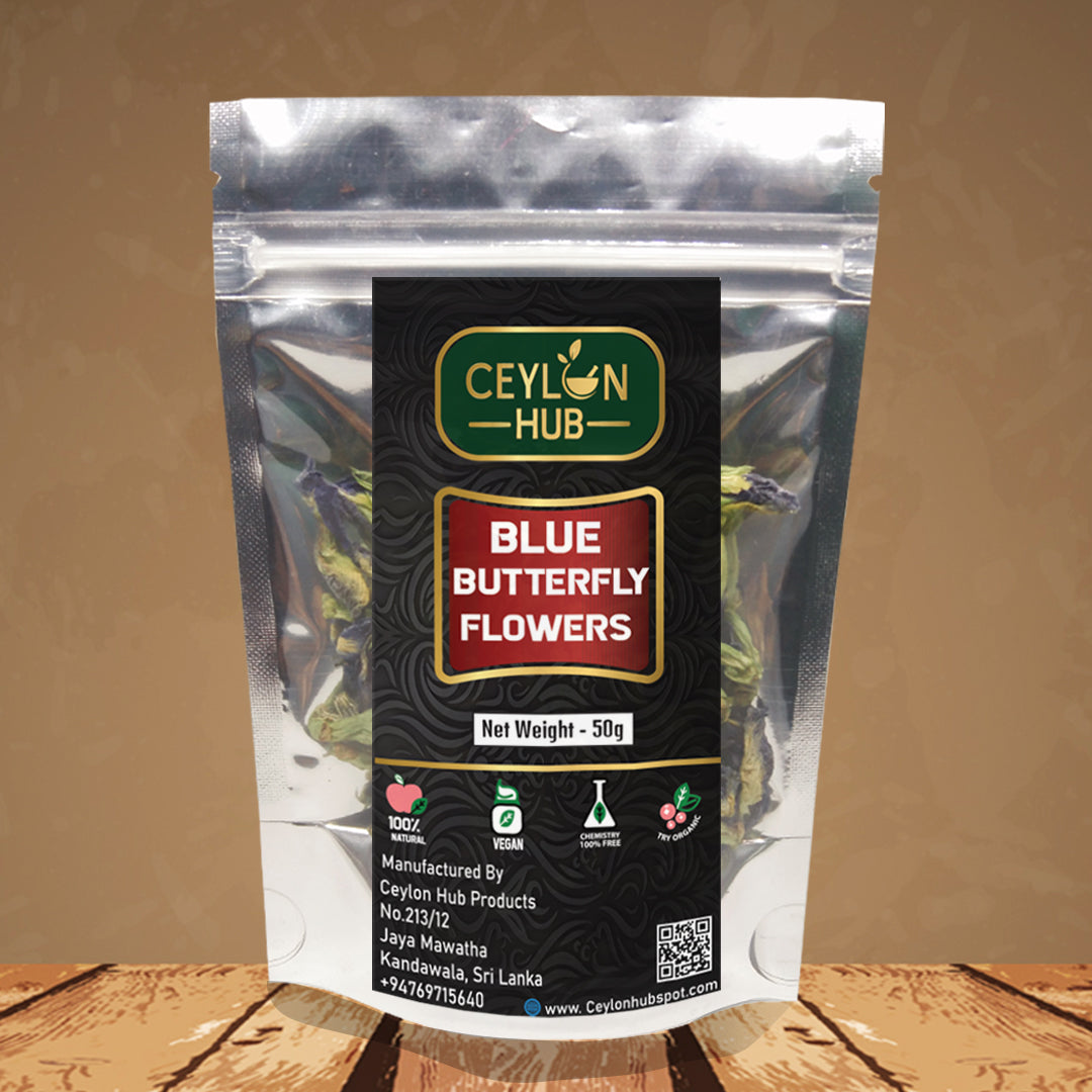 Dried Blue Butterfly Pea Natural Flowers Clitoria Ternatea Tea Herbal From Ceylon