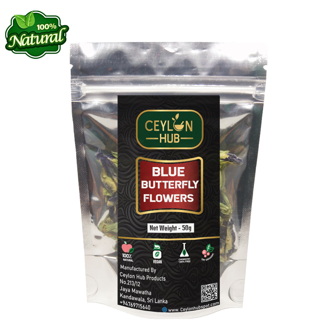 Dried Blue Butterfly Pea Natural Flowers Clitoria Ternatea Tea Herbal From Ceylon